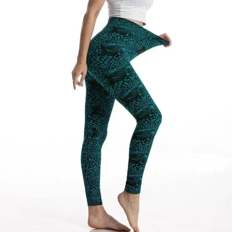 Legging de sport taille haute imprimé léopard