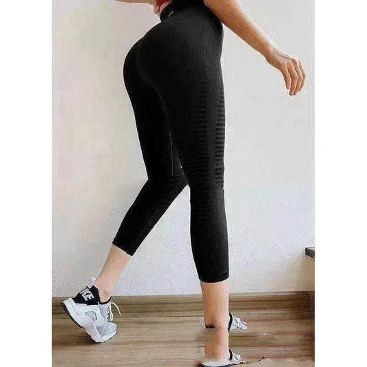 Legging 7/8 taille haute : Sans couture, extensible, sec et respirant !