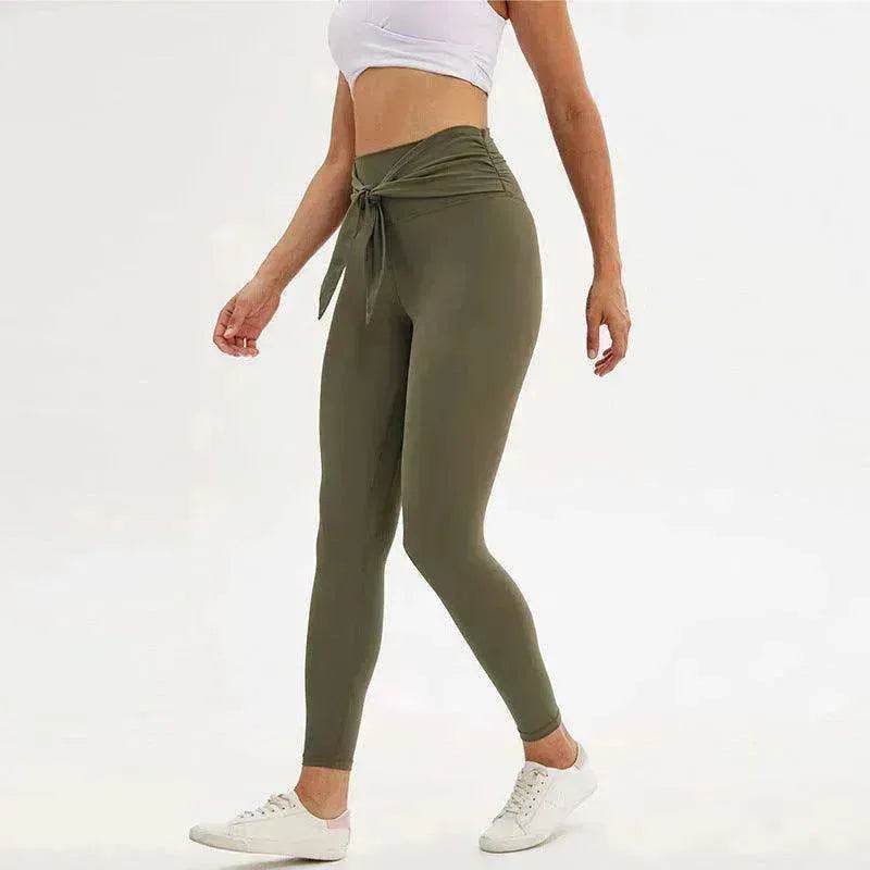 Pantalon de yoga legging longueur 7/8 avec bretelles