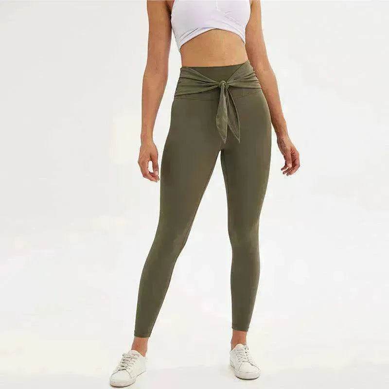 Pantalon de yoga legging longueur 7/8 avec bretelles