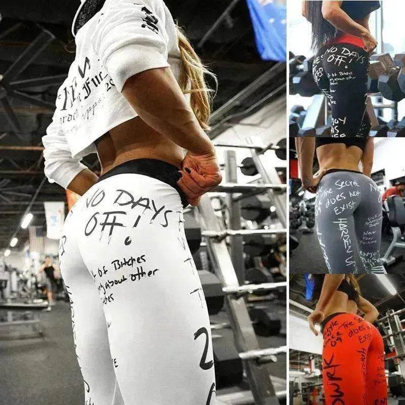 Pantalon crayon de yoga amincissant imprimé Slim
