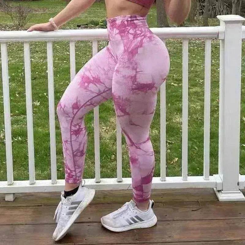 Legging de sport tie-dye pour femmes.