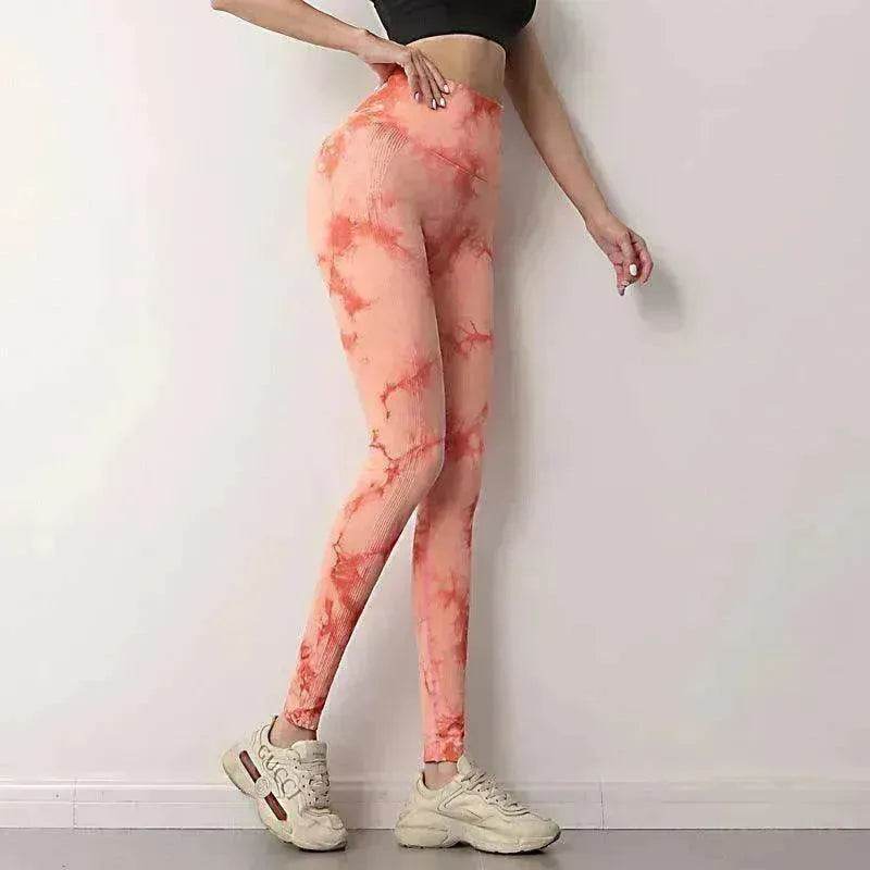 Legging de sport tie-dye pour femmes.