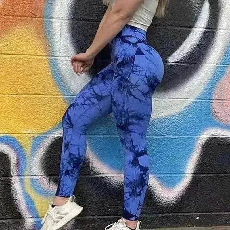 Legging de sport tie-dye pour femmes.